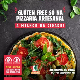 Pizzaria Artesanal - Pizza sem glúten e sem lactose